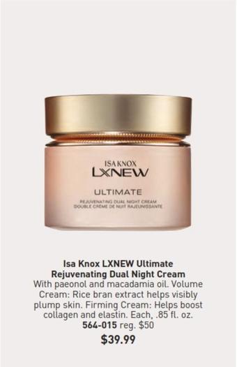 Isa Knox - Lxnew Ultimate Rejuvenating Dual Night Cream  offers at $39.99 in Avon