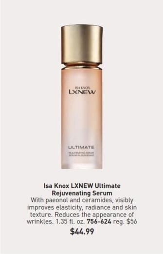 Isa Knox - Lxnew Ultimate Rejuvenating Serum offers at $44.99 in Avon