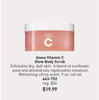 Avon -  Anew Vitamin C Glow Body Scrub offers at $19.99 in Avon