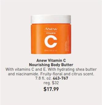 Avon - Anew Vitamin C Nourishing Body Butter offers at $17.99 in Avon