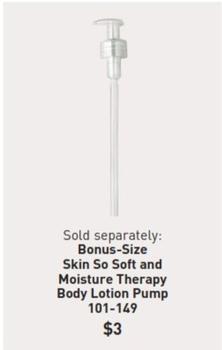 Bonus-Size Skin So Soft and Moisture Therapy Body Lotion Pump offers at $3 in Avon
