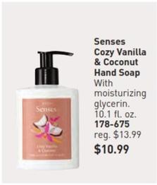 Senses - Cozy Vanilla & Coconut Hand Soap offers at $10.99 in Avon