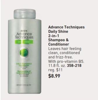 Advance Techniques - Advance Techniques Daily Shine 2-in-1 Shampoo & Conditioner offers at $8.99 in Avon