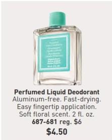 Perfumed Liquid Deodorant offers at $4.5 in Avon