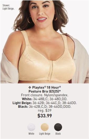 Playtex 18 Hours Posture Bra offers at $33.99 in Avon