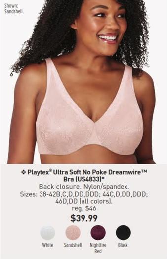 Playtex® - Ultra Soft No Poke Dreamwire™ Bra offers at $39.99 in Avon