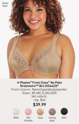 Playtex® - Front Close No Poke Dreamwire™ Bra offers at $39.99 in Avon