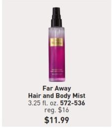 Far Away - Hair And Body Mist offers at $11.99 in Avon