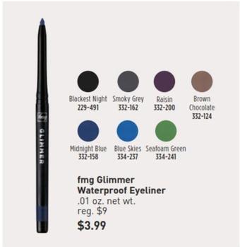 Fmg - Glimmer Waterproof Eyeliner offers at $3.99 in Avon