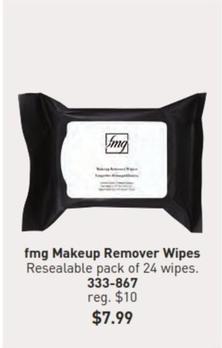 Fmg - Makeup Remover Wipes offers at $7.99 in Avon
