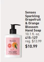 Senses Sparkling Grapefruit & Orange Blossom Hand Soap offers at $10.99 in Avon
