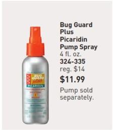 Bug Guard Plus - Picaridin Pump Spray offers at $11.99 in Avon