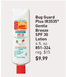 Bug Guard Plus - Ir3535ⓡ Gentle Breeze Spf 30 Lotion offers at $9.99 in Avon