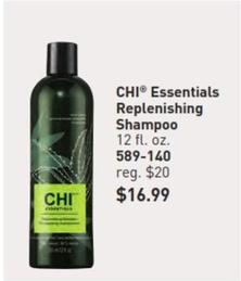 Chi Essentials Replenishing Shampoo offers at $16.99 in Avon