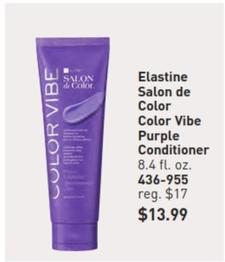 Elastine - Salon De Color Color Vibe Purple Conditioner offers at $13.99 in Avon