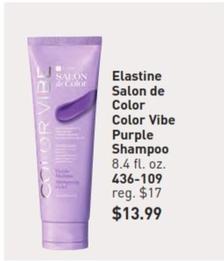 Elastine - Salon De Color Color Vibe Purple Shampoo offers at $13.99 in Avon