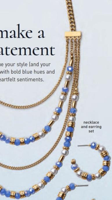Blue Luster Collection - Necklace And Earring Set offers at $22.99 in Avon