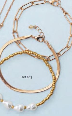 Pearly Goldtone Collection - Bracelet Set offers at $12.99 in Avon