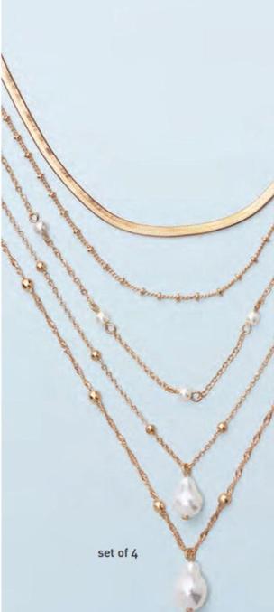 Pearly Goldtone Collection - Necklace Set offers at $19.99 in Avon