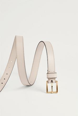 LEATHER SLIM BELT offers at $89.95 in Trenery