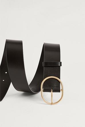 LEATHER WIDE BELT offers at $129 in Trenery