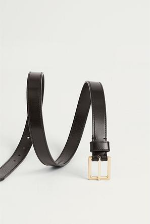 LEATHER SLIM BELT offers at $89.95 in Trenery
