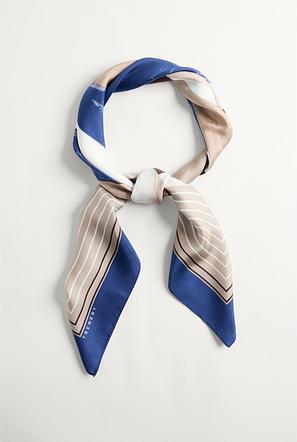 SILK TWILL ABSTRACT PRINT SCARF offers at $129 in Trenery