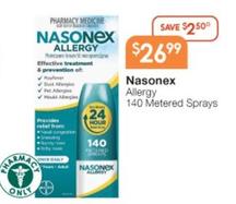 Nasonex - Allergy 140 Metered Sprays offers at $26.99 in Soul Pattinson Chemist