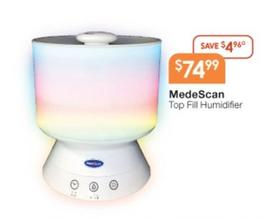 Medescan - Top Fill Humidifier offers at $74.99 in Soul Pattinson Chemist