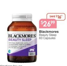 Blackmores - Beauty Sleep 60 Capsules offers at $26.99 in Soul Pattinson Chemist