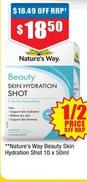 Nature's Way - Beauty Skin Hydration Shot 10 X 50ml offers at $18.5 in Chemist Warehouse