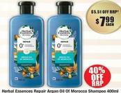 Herbal Essences - Repair Argan Oil Of Morocco Shampoo 400ml offers at $7.99 in Chemist Warehouse