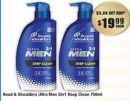 Head & Shoulders - Ultra Men 2in1 Deep Clean 750ml offers at $19.99 in Chemist Warehouse