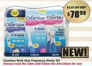 Clearblue - Multi Step Pregnancy Starter Kit offers at $78.99 in Chemist Warehouse