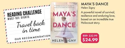 Maya's Dance offers at $24.99 in QBD