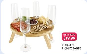Foldable Picnic Table offers at $19.99 in QBD