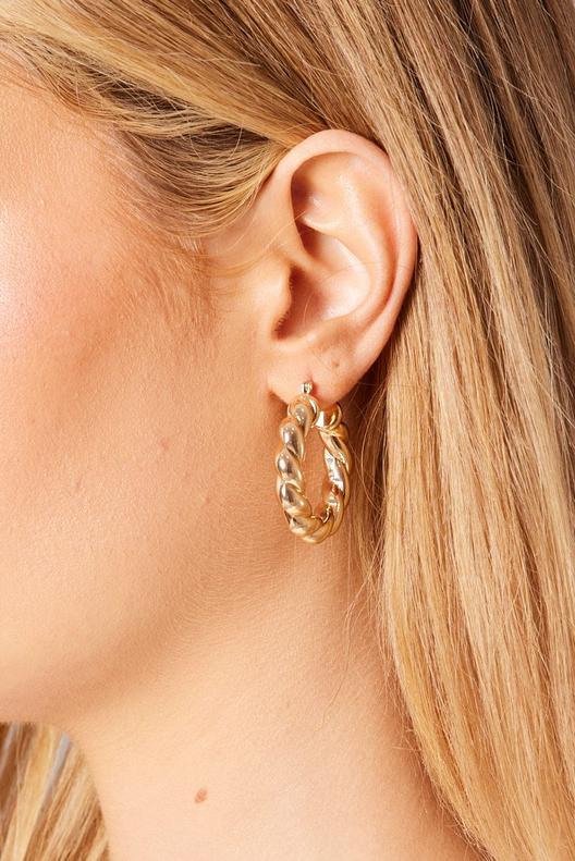 Gold Twist Hoop Earrings offers at $4.89 in Ally Fashion