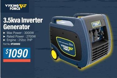 Vyking Force - 3.5kva Inverter Generator offers at $1090 in Burson Auto Parts