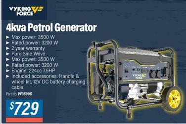 Vyking Force - 4kva Petrol Generator offers at $729 in Burson Auto Parts