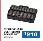 1/2" Drive 16pc Deep Impact Socket Set offers at $210 in Burson Auto Parts