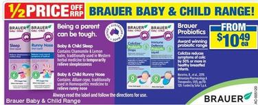 Brauer - Baby & Child Range offers at $10.49 in My Chemist