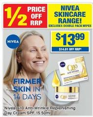 Nivea - Q10 Anti-wrinkle Replenishing Day Cream Spf 15 50ml offers at $13.99 in My Chemist