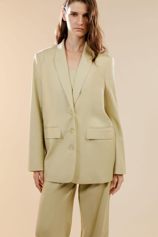 Charlize Blazer In Pale Khaki offers at $159 in Bardot