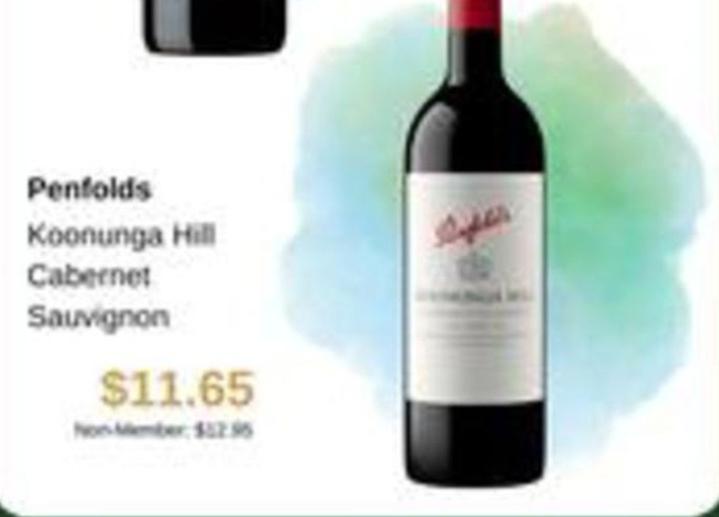 Penfolds - Koonunga Hill Cabernet Sauvignon offers at $11.65 in Dan Murphy's