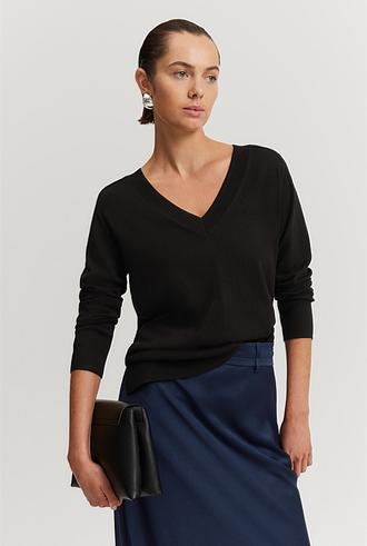 Verified Australian Merino Wool V-Neck Knit offers at $139 in Country Road