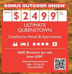 Copthorne Hotel & Apartments offers at $2499 in Flight Centre