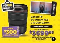 Canon - Rf 24-70mm F2.8 L Is Usm Zoom offers at $3999.95 in Ted's Cameras