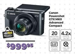 Canon - Powershot G7x Mkii Advanced Compact  offers at $999.95 in Ted's Cameras