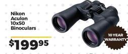 Nikon - Aculon 10x50 Binoculars offers at $199.95 in Ted's Cameras