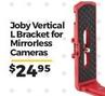 Joby Vertical L Bracket For Mirrorless Cameras offers at $24.95 in Ted's Cameras